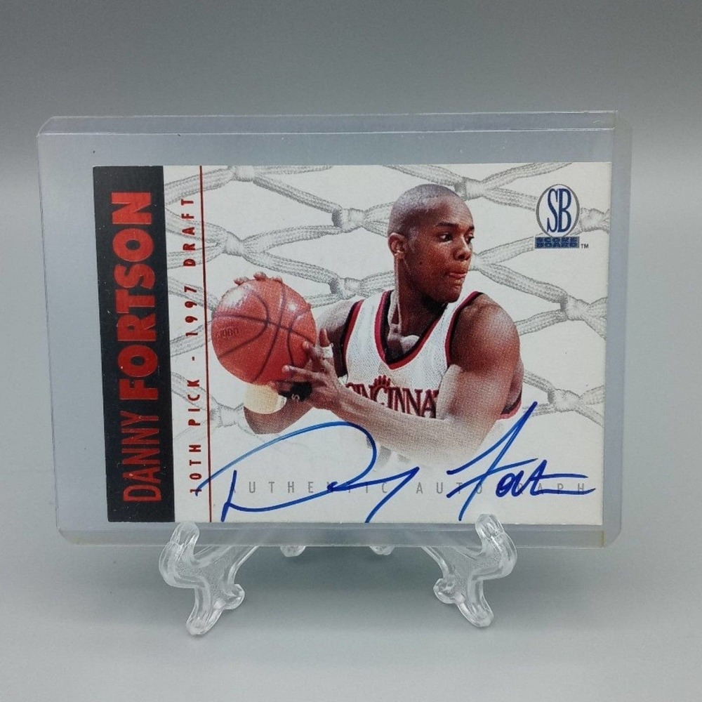 Danny Fortson 1997 10th Pick 97 Draft Score Autographed Basketball Card